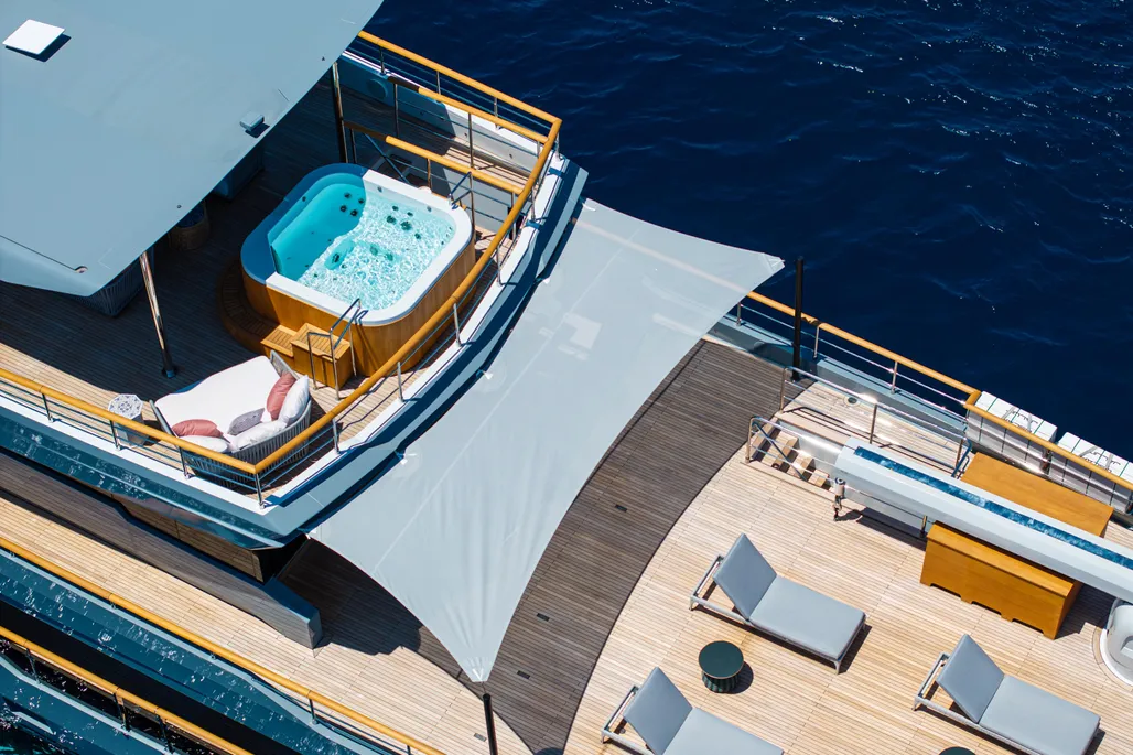 View of the yacht’s exterior