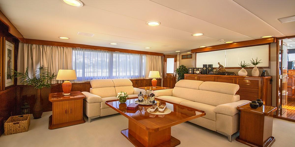 View of the yacht’s interior
