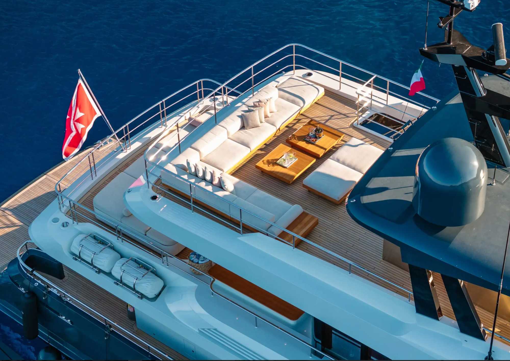 View of the yacht’s exterior