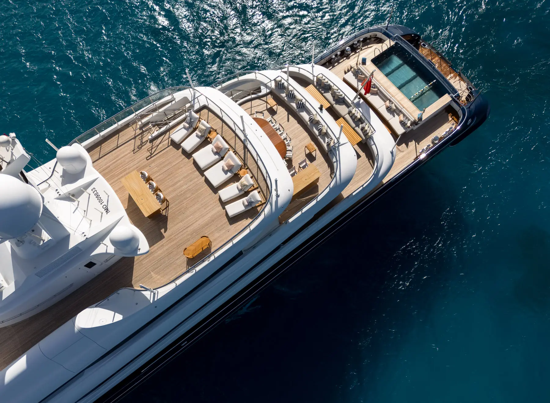 View of the yacht’s exterior