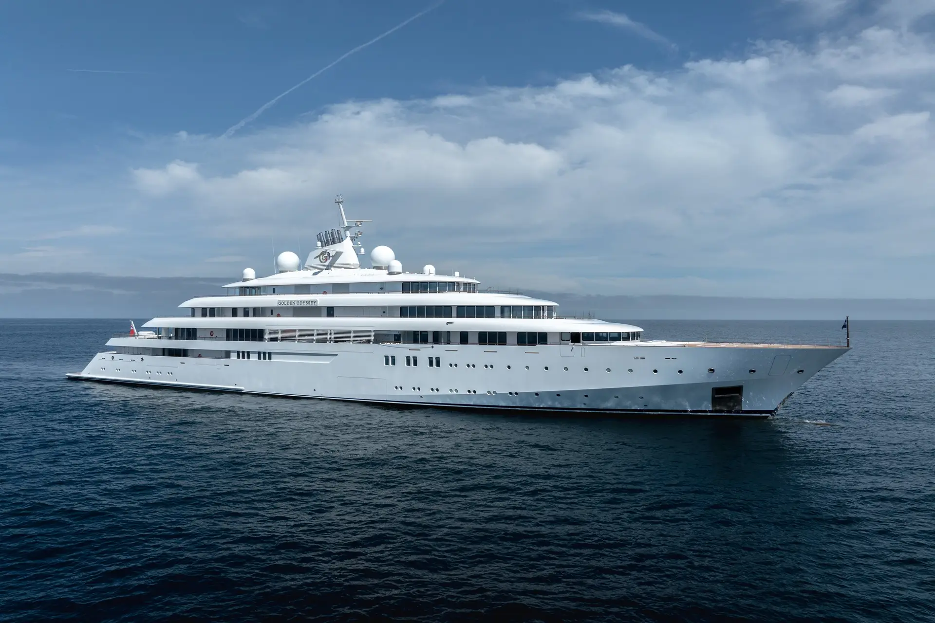 View of the yacht’s exterior