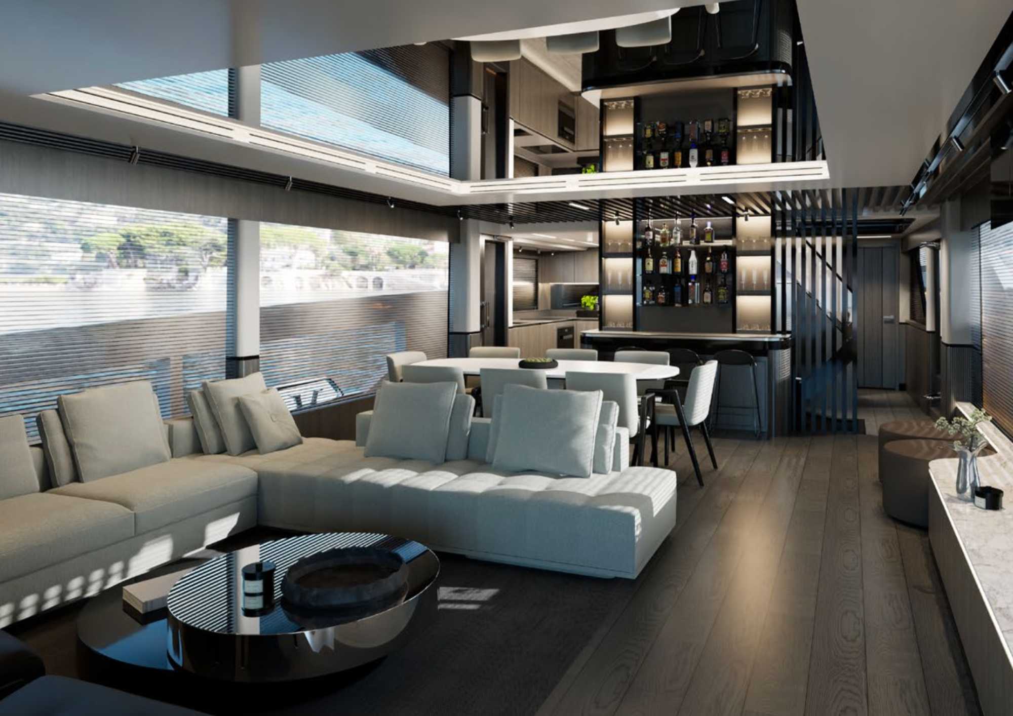 View of the yacht’s interior