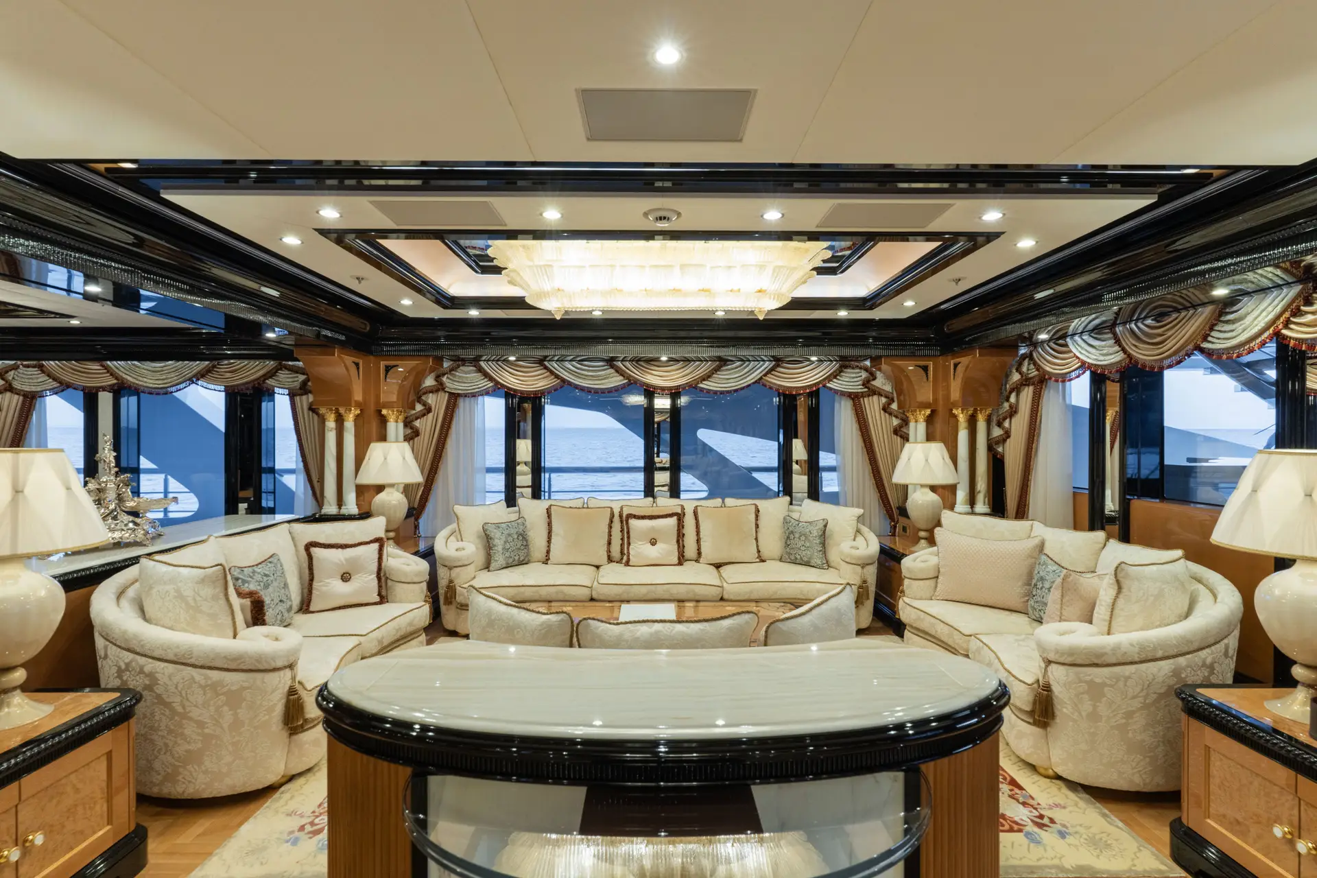 View of the yacht’s interior
