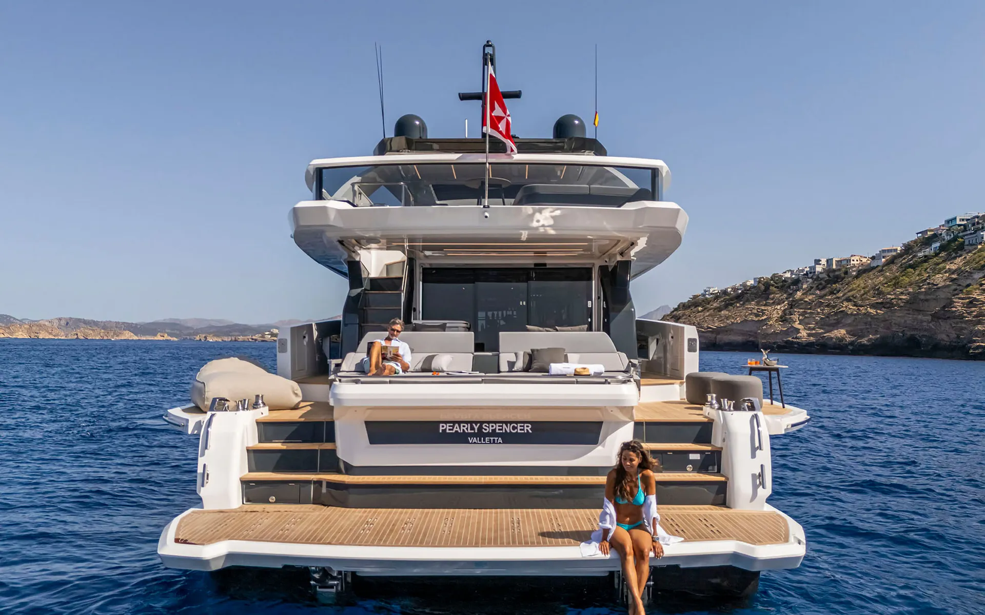 View of the yacht’s exterior