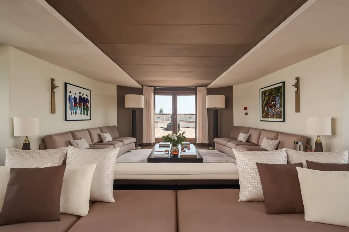 View of the yacht’s interior