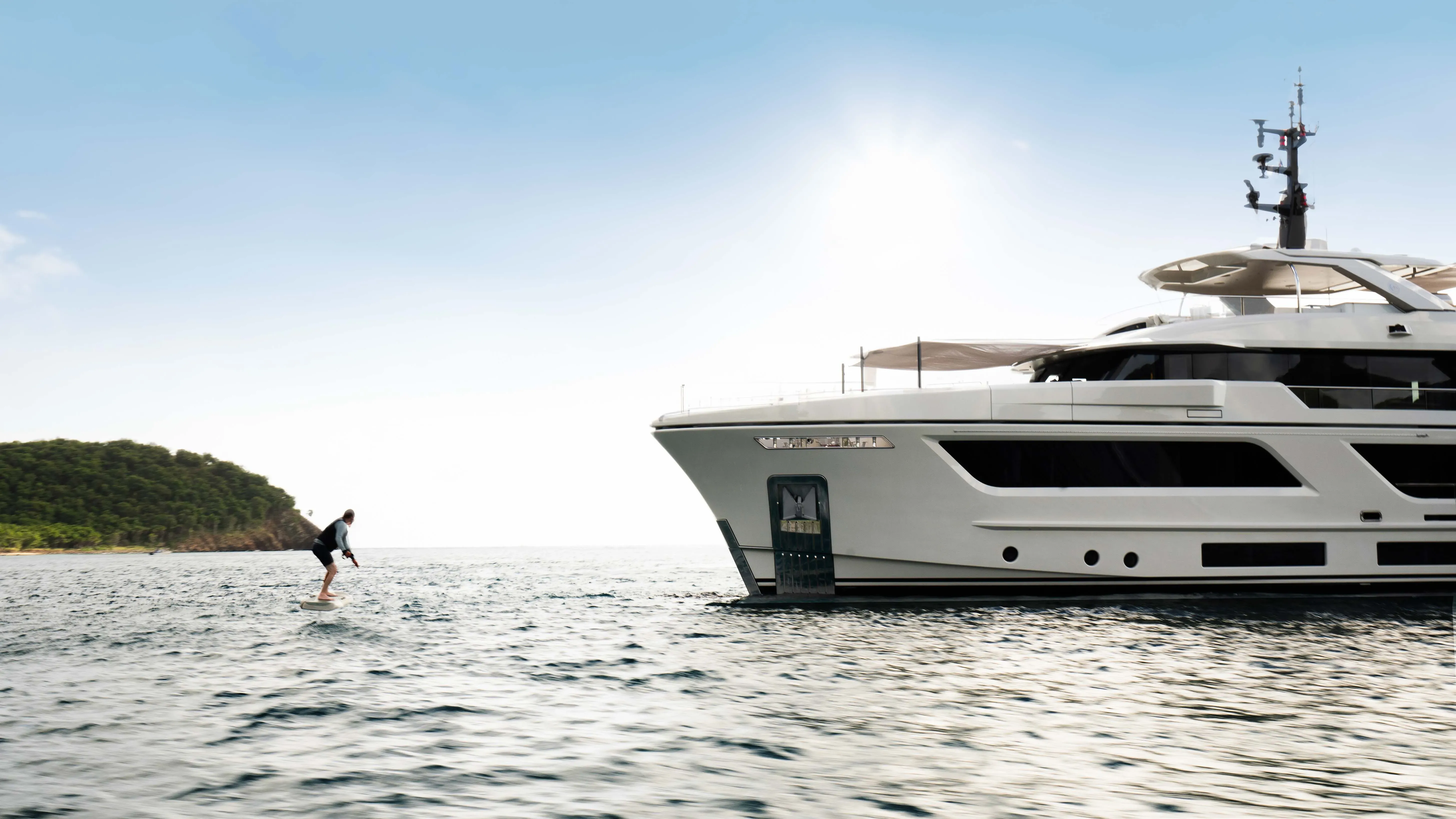 View of the yacht’s exterior