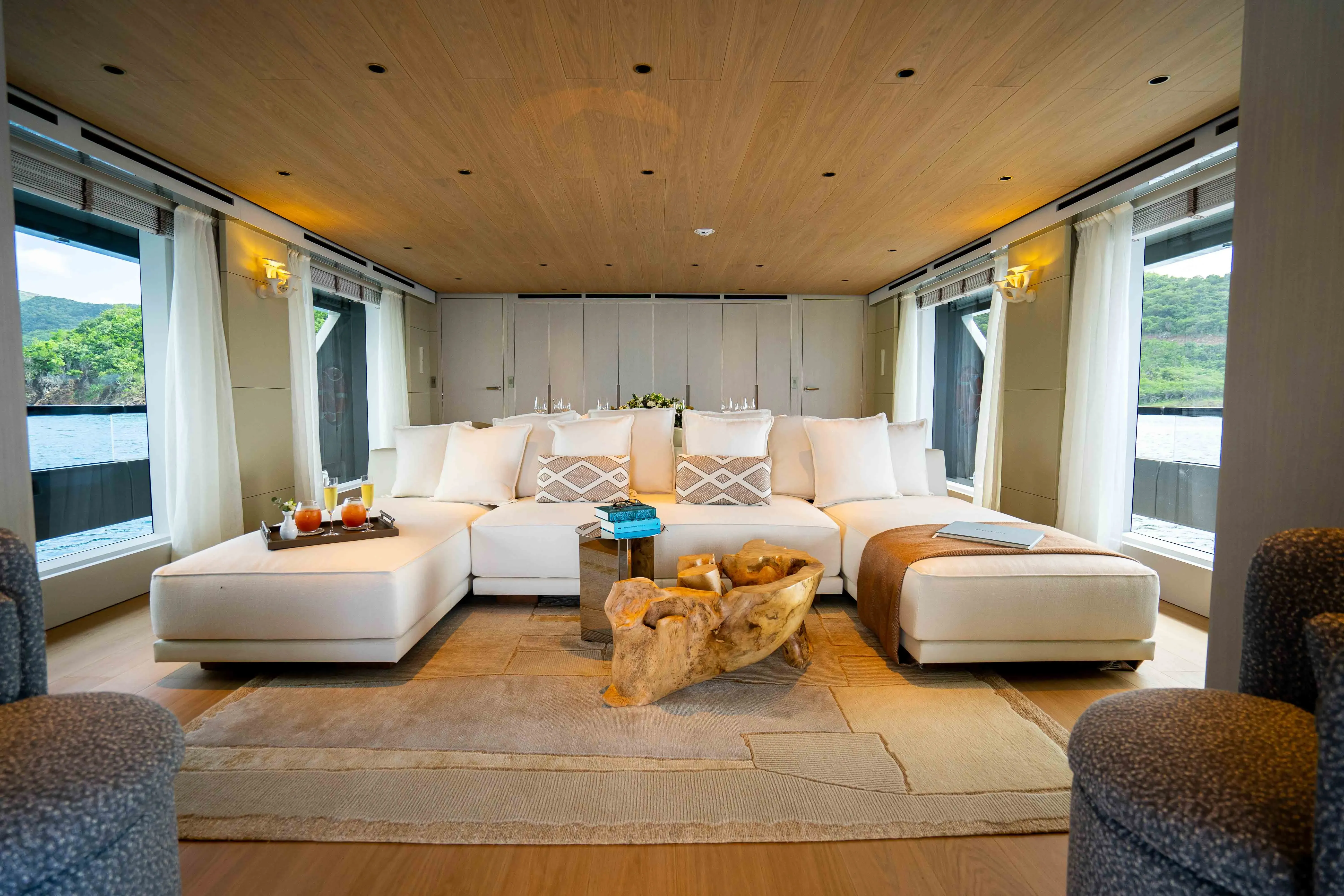 View of the yacht’s interior