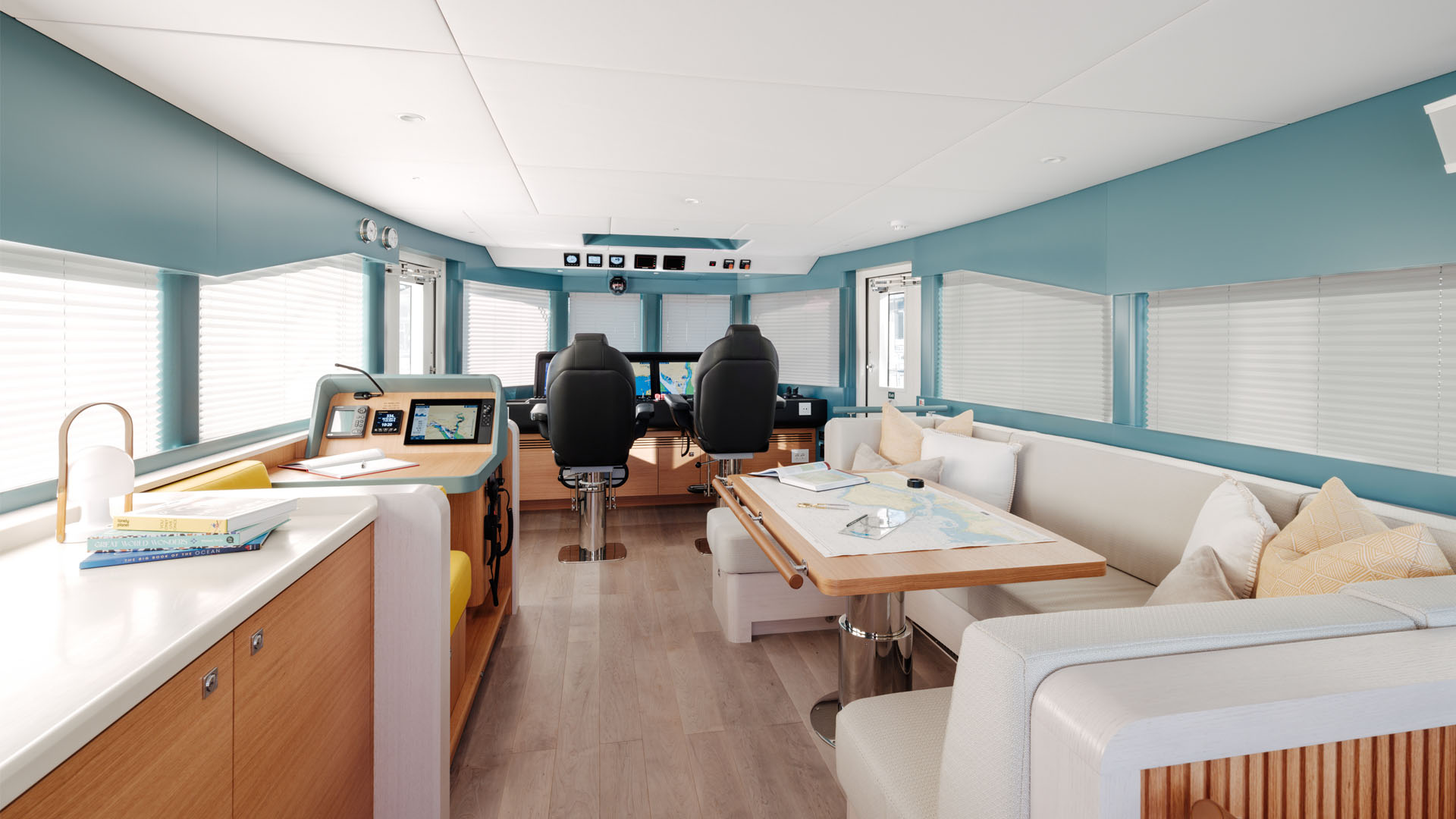 View of the yacht’s interior