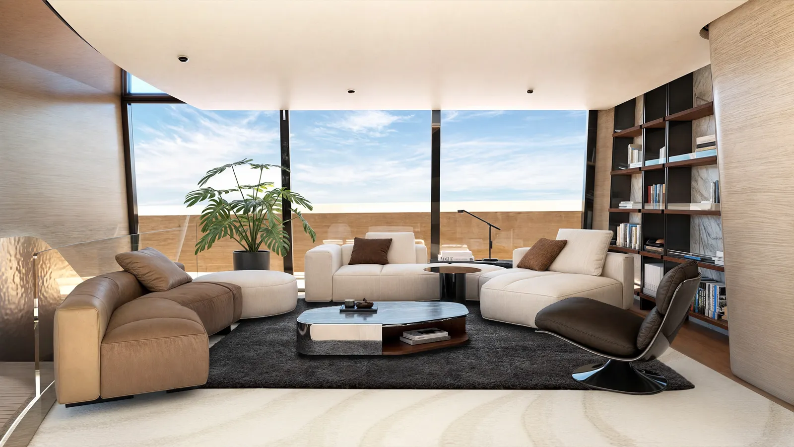 View of the yacht’s interior