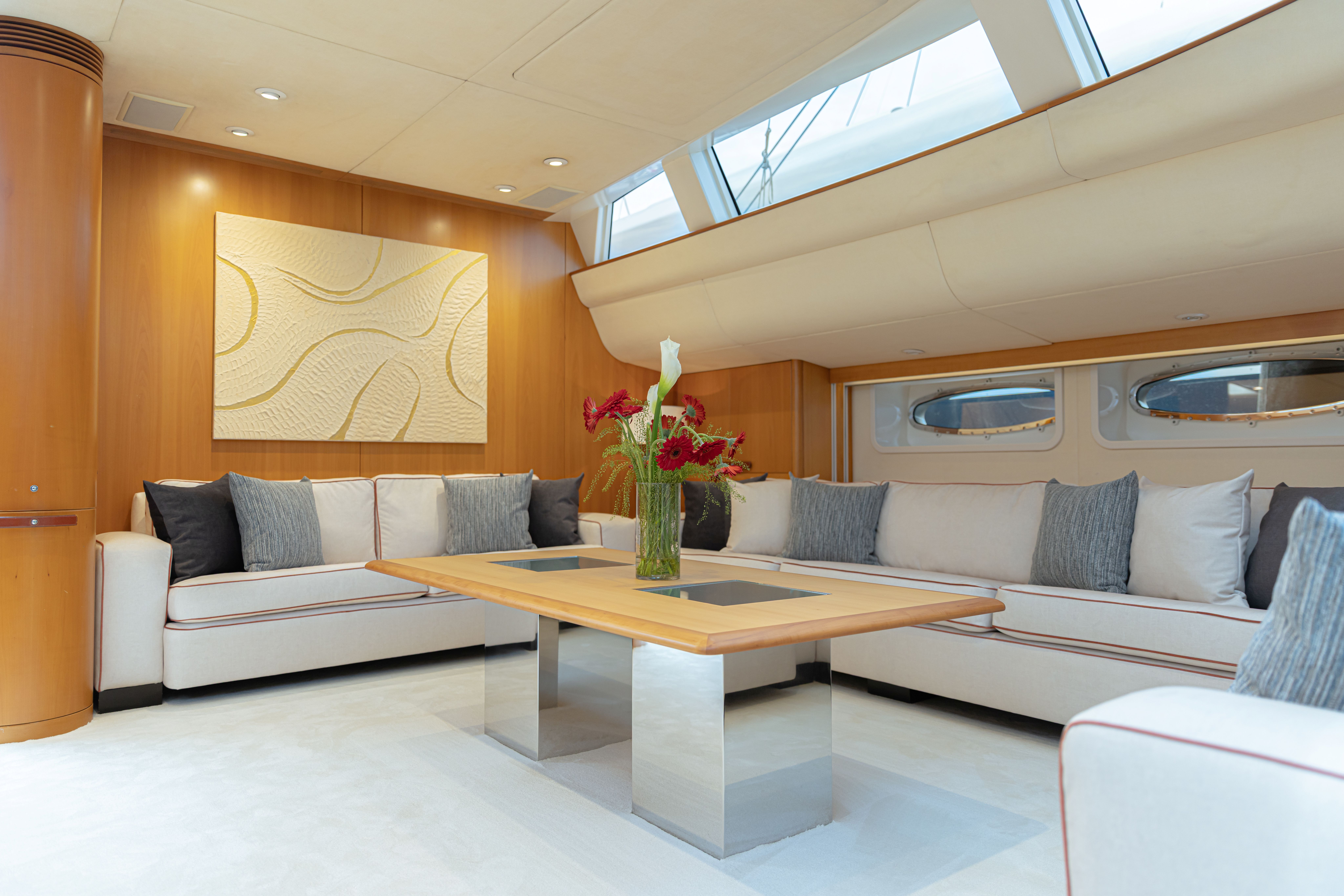 View of the yacht’s interior