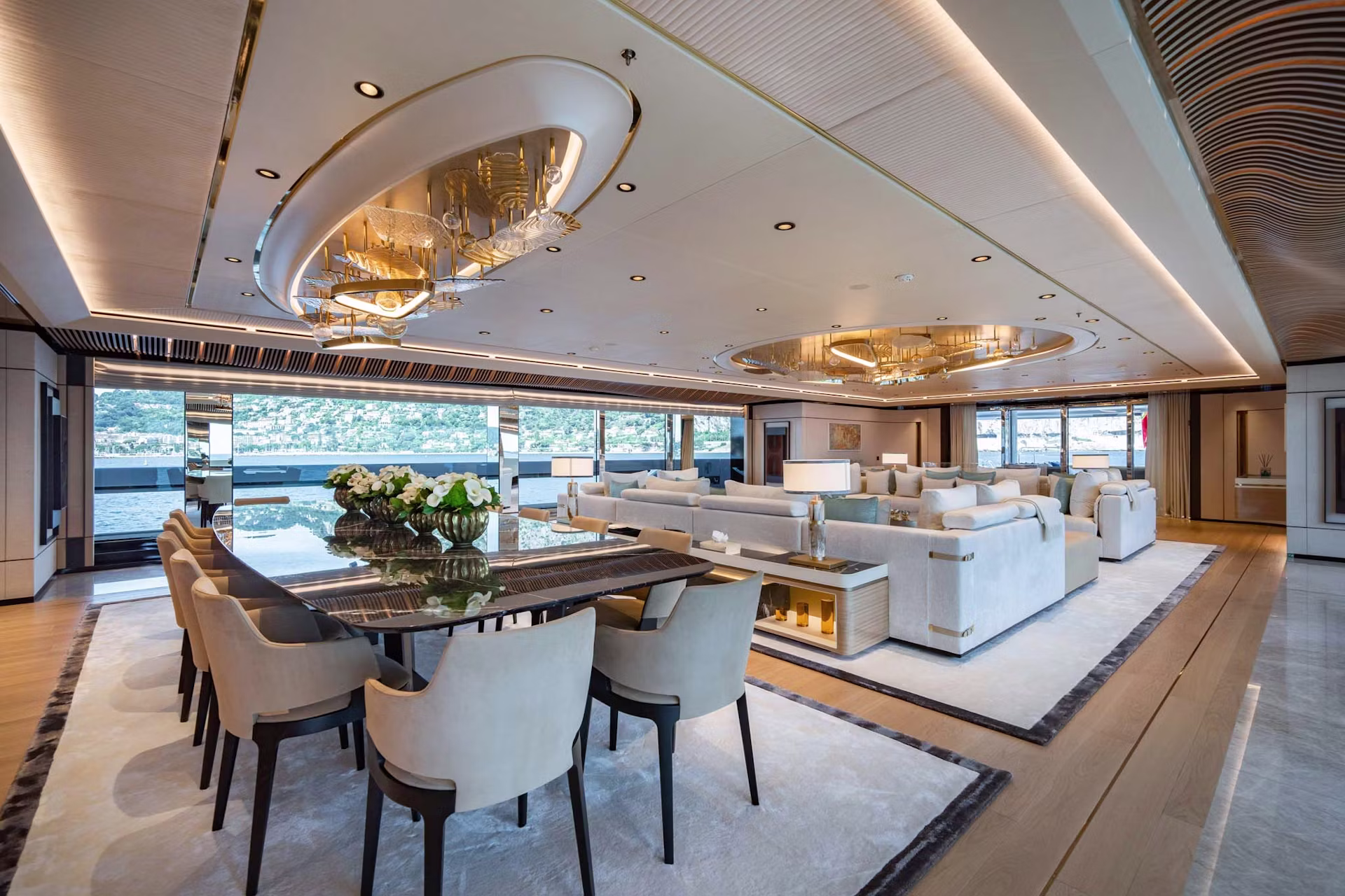 View of the yacht’s interior