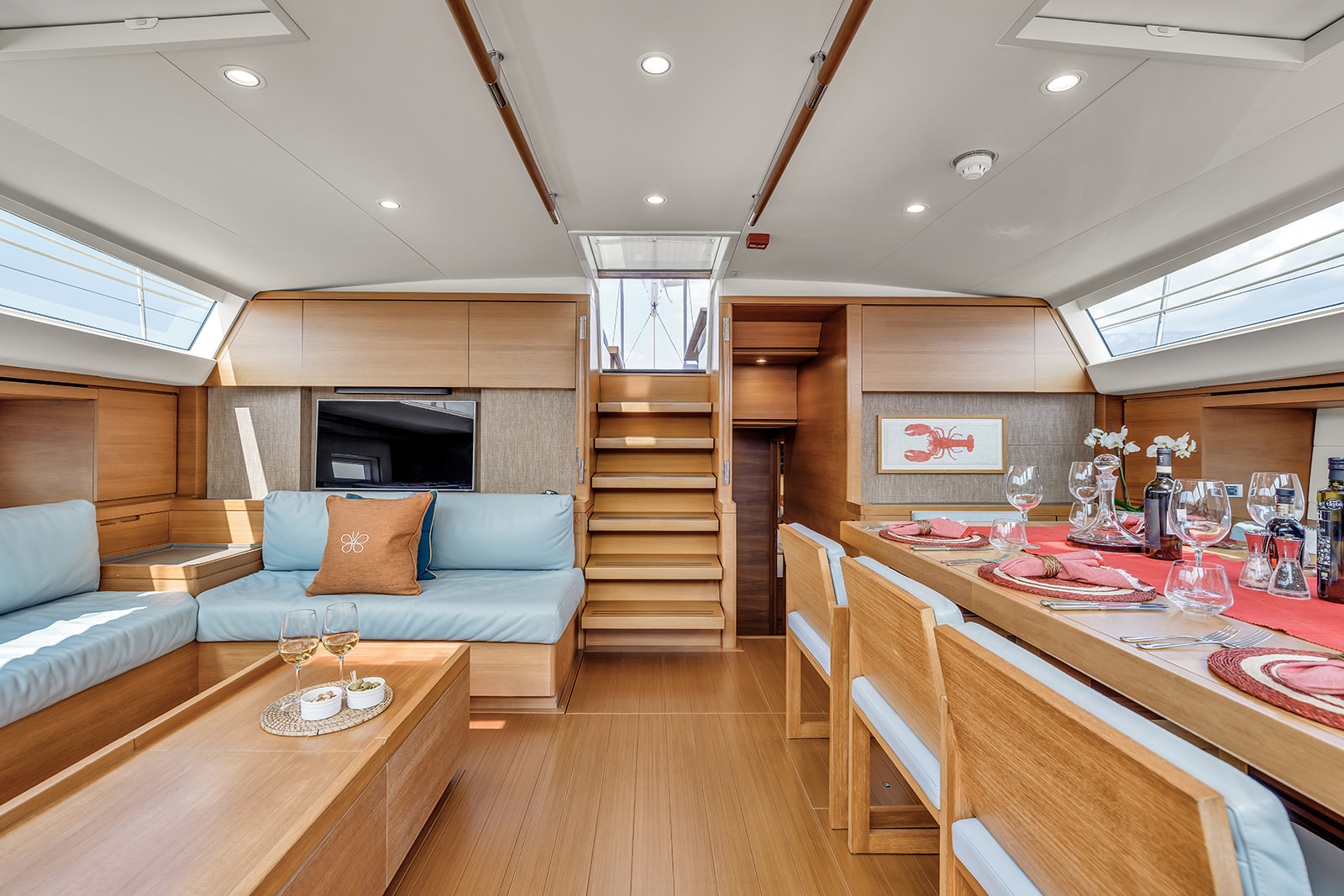 View of the yacht’s interior
