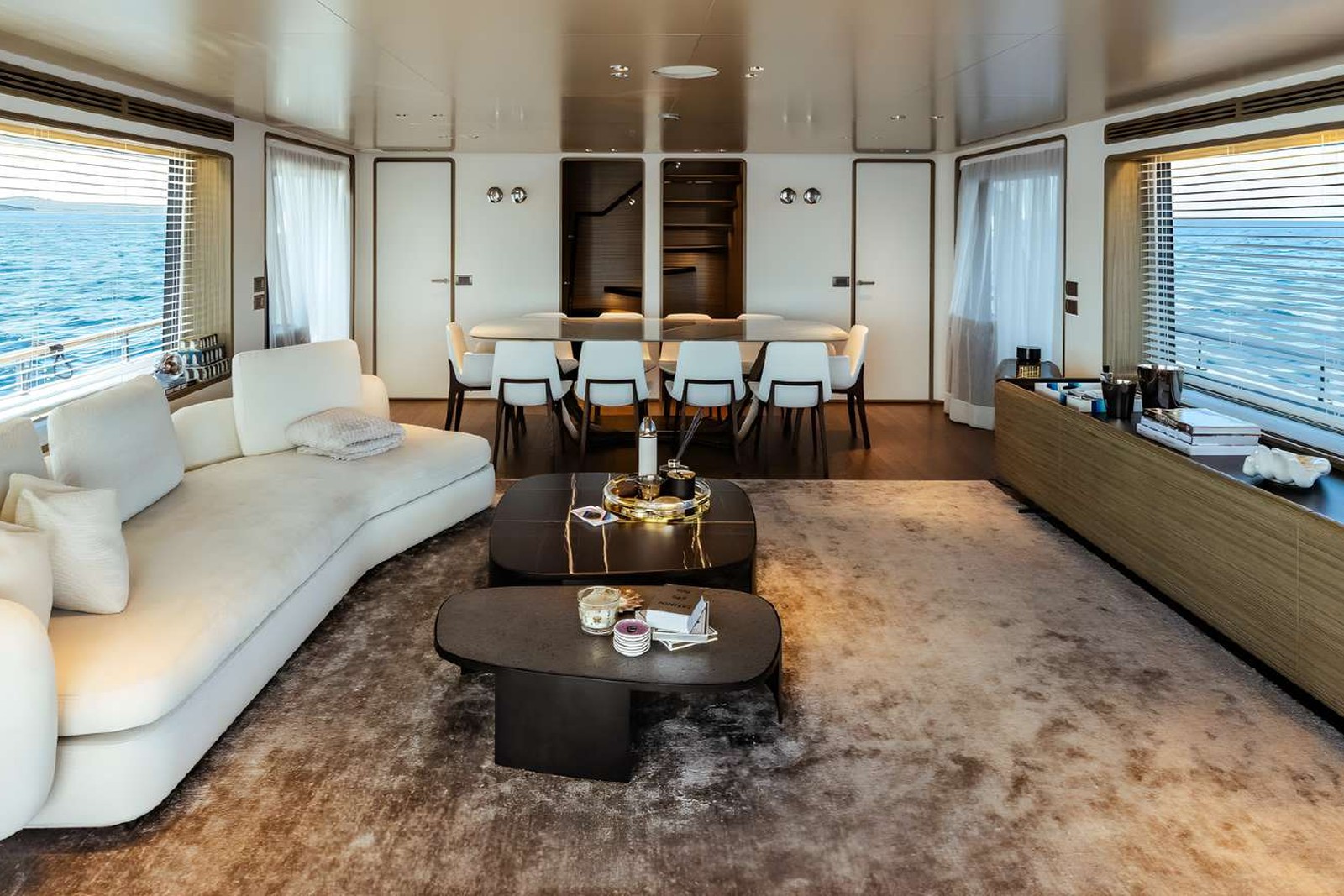 View of the yacht’s interior