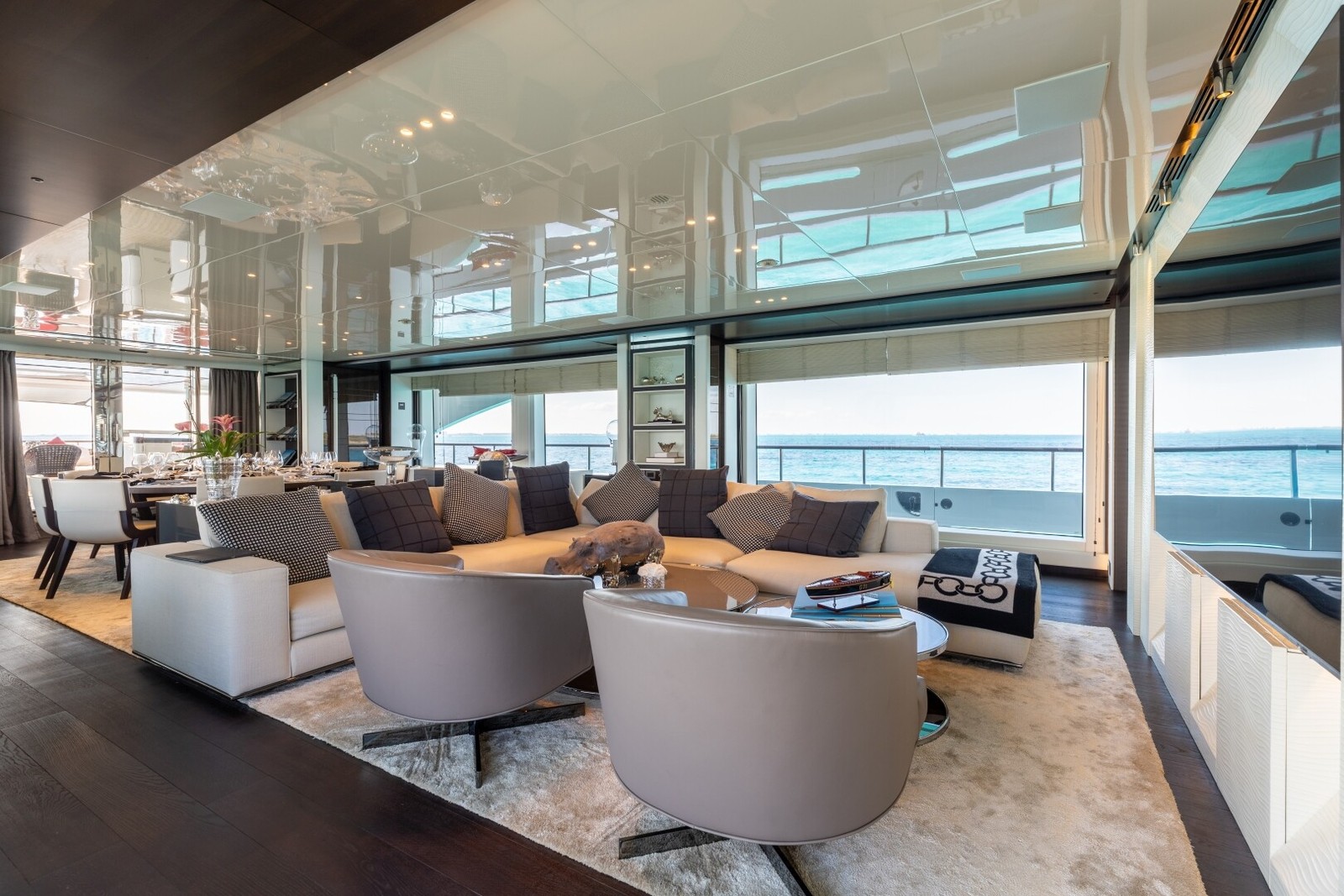 View of the yacht’s interior