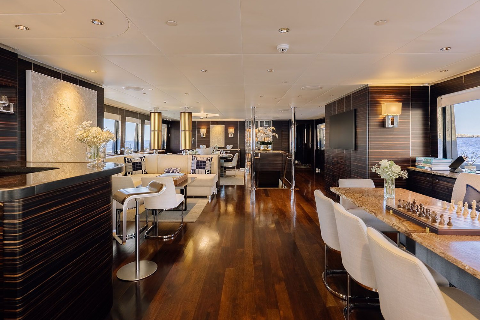 View of the yacht’s interior