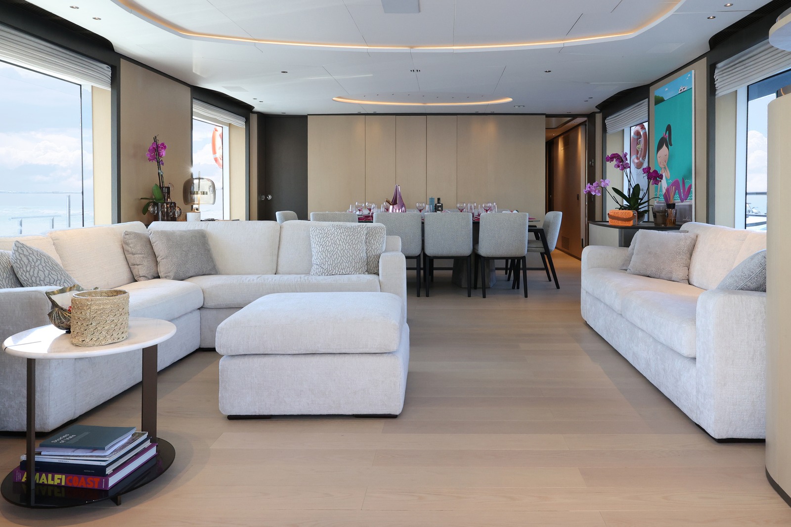 View of the yacht’s interior