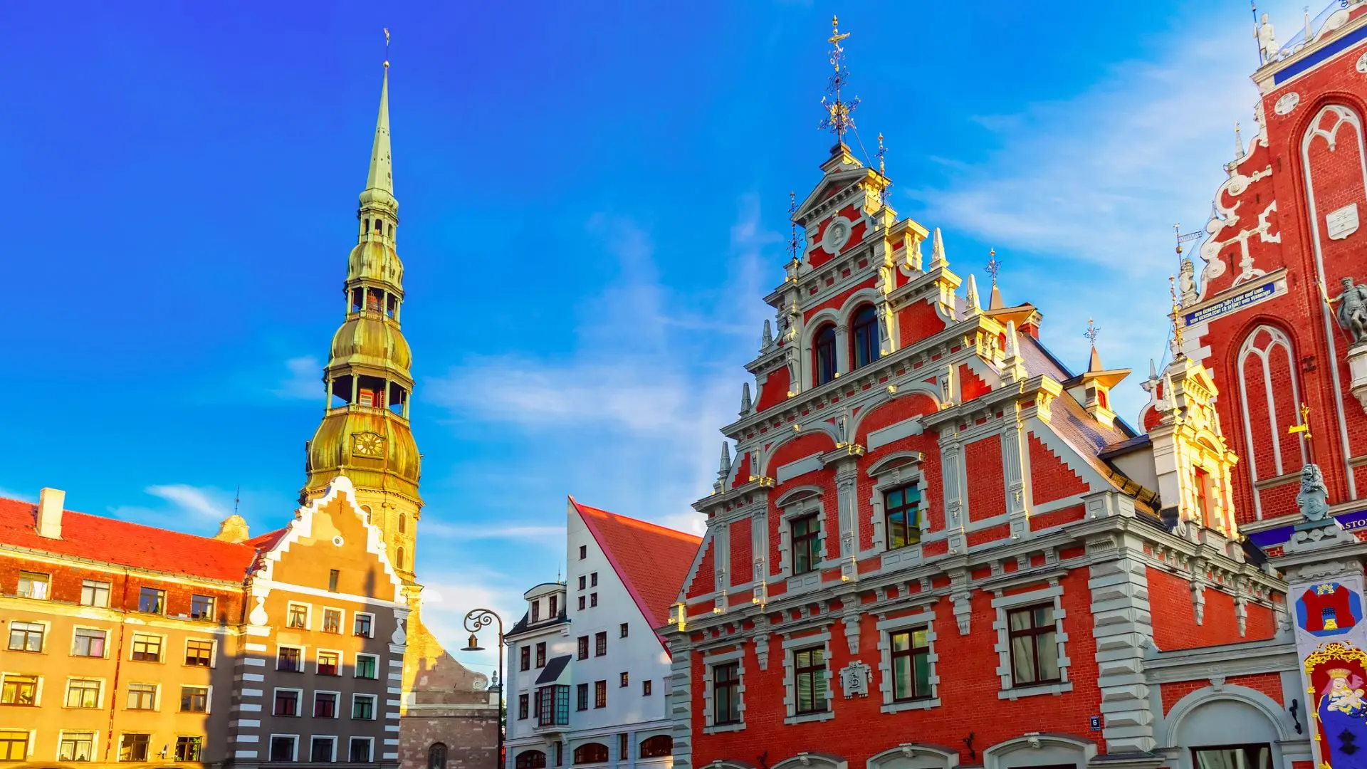 City Hall Square in the Old Town of Riga, Latvia
