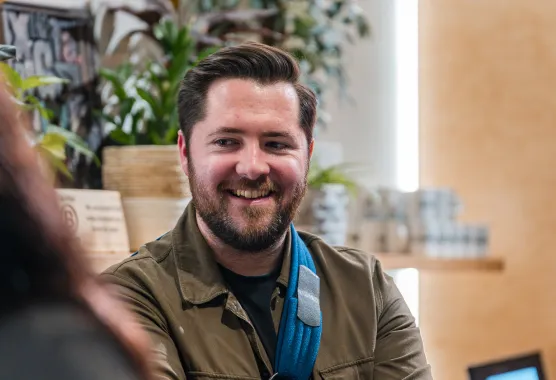 Jamie smiling