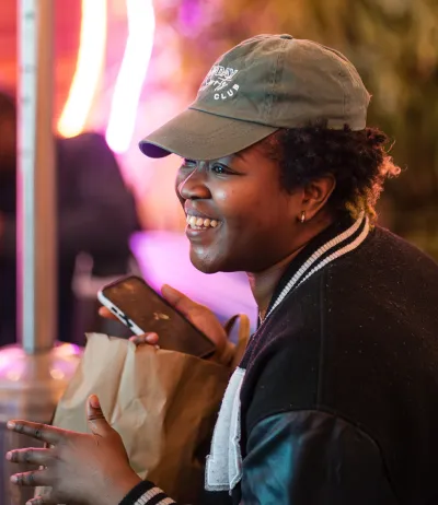 woman smiling