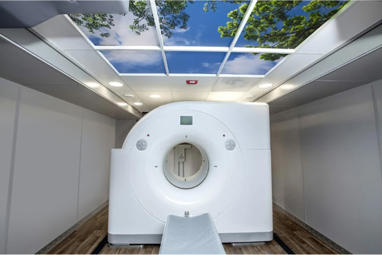 Interior view of the mobile trailer