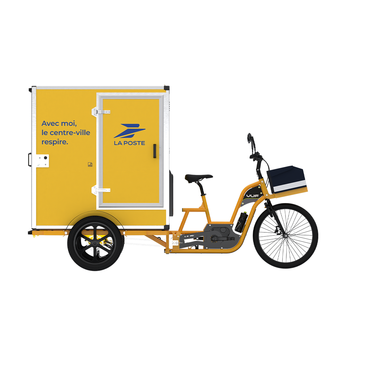 Triporteur électrique professionnel grande capacité pour distribution de colis