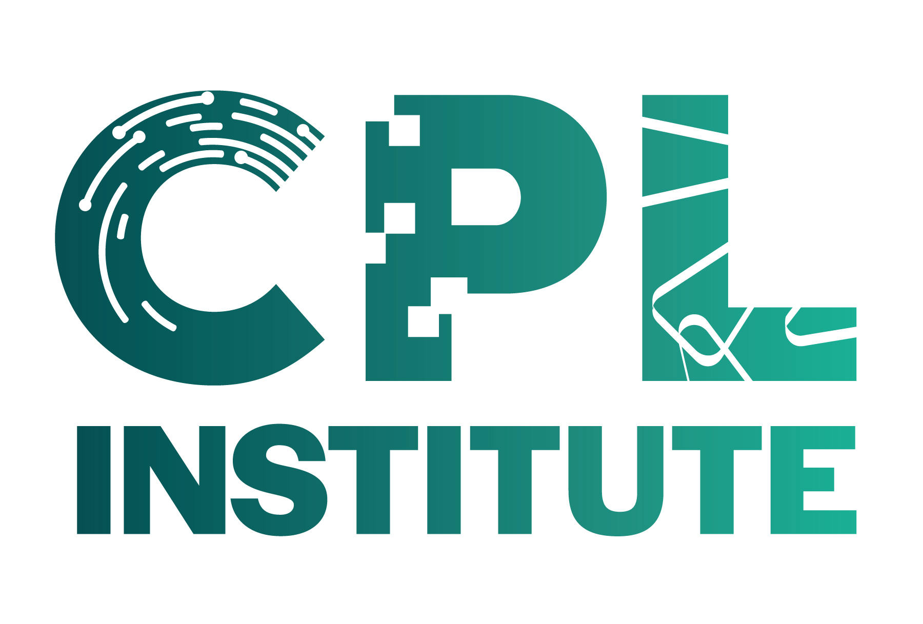 Logo with stylized letters C, P, and L above the word INSTITUTE, where the C features circuit-like lines and dots, the P has pixelated edges on the left side, and the L contains abstract line patterns.