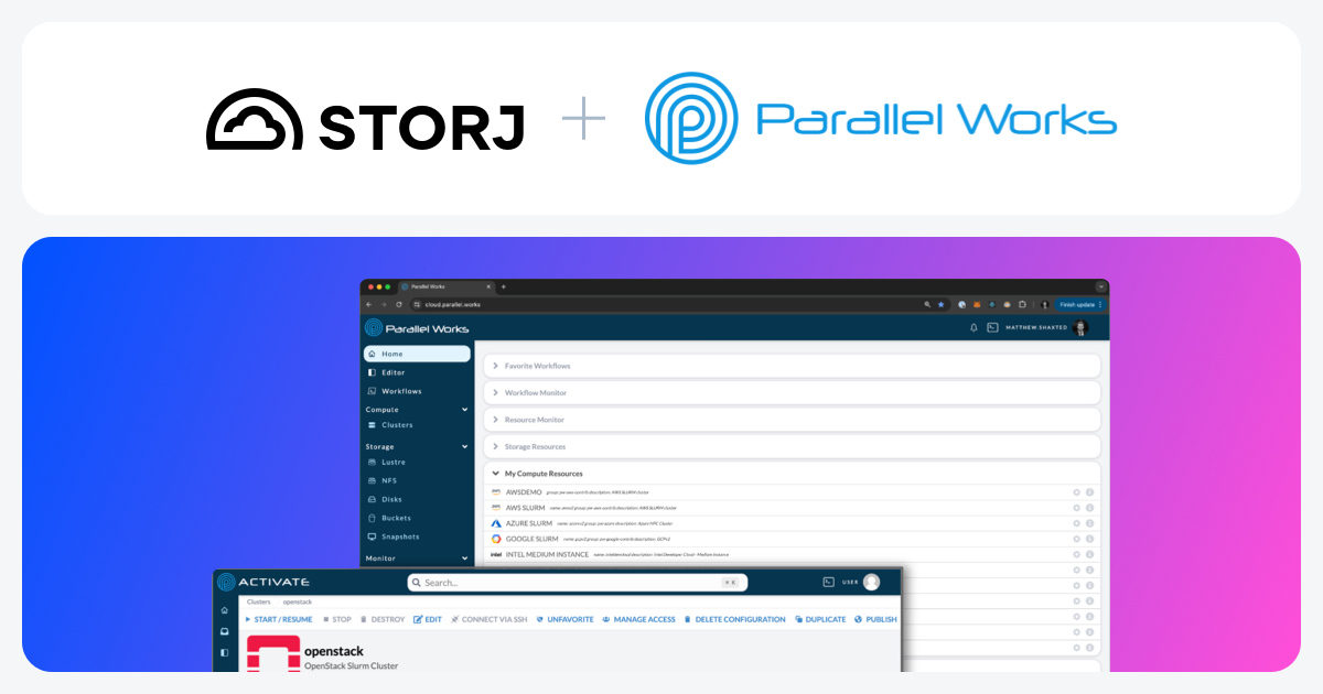 Cloud Storage Integration for Parallel Works | Storj