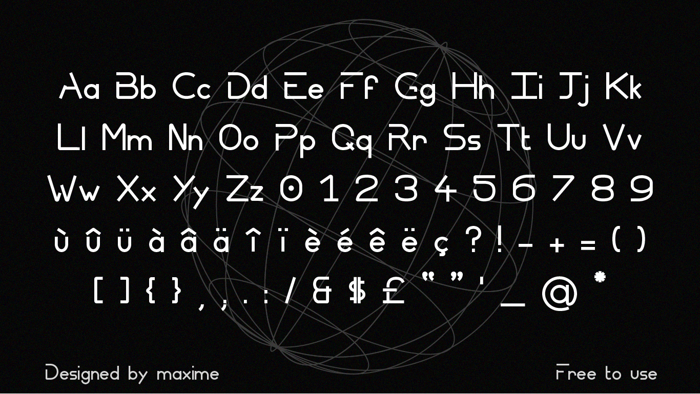 image avec le nom d'une typographie créée par maxime allezy : chrono wave