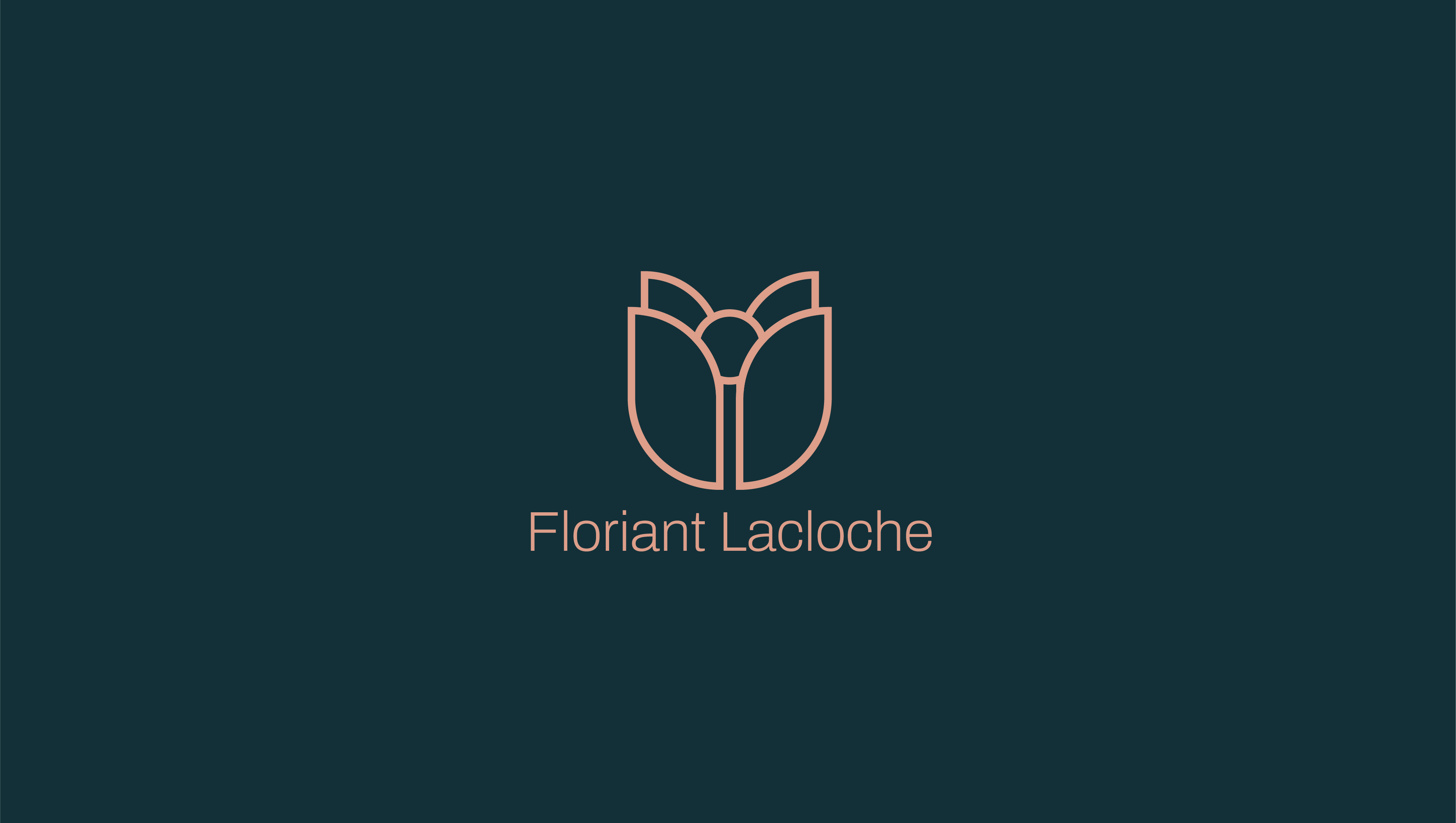 image avec un logo représentant un fleur dont la baseline étant le nom de la boutique floriant lacloche