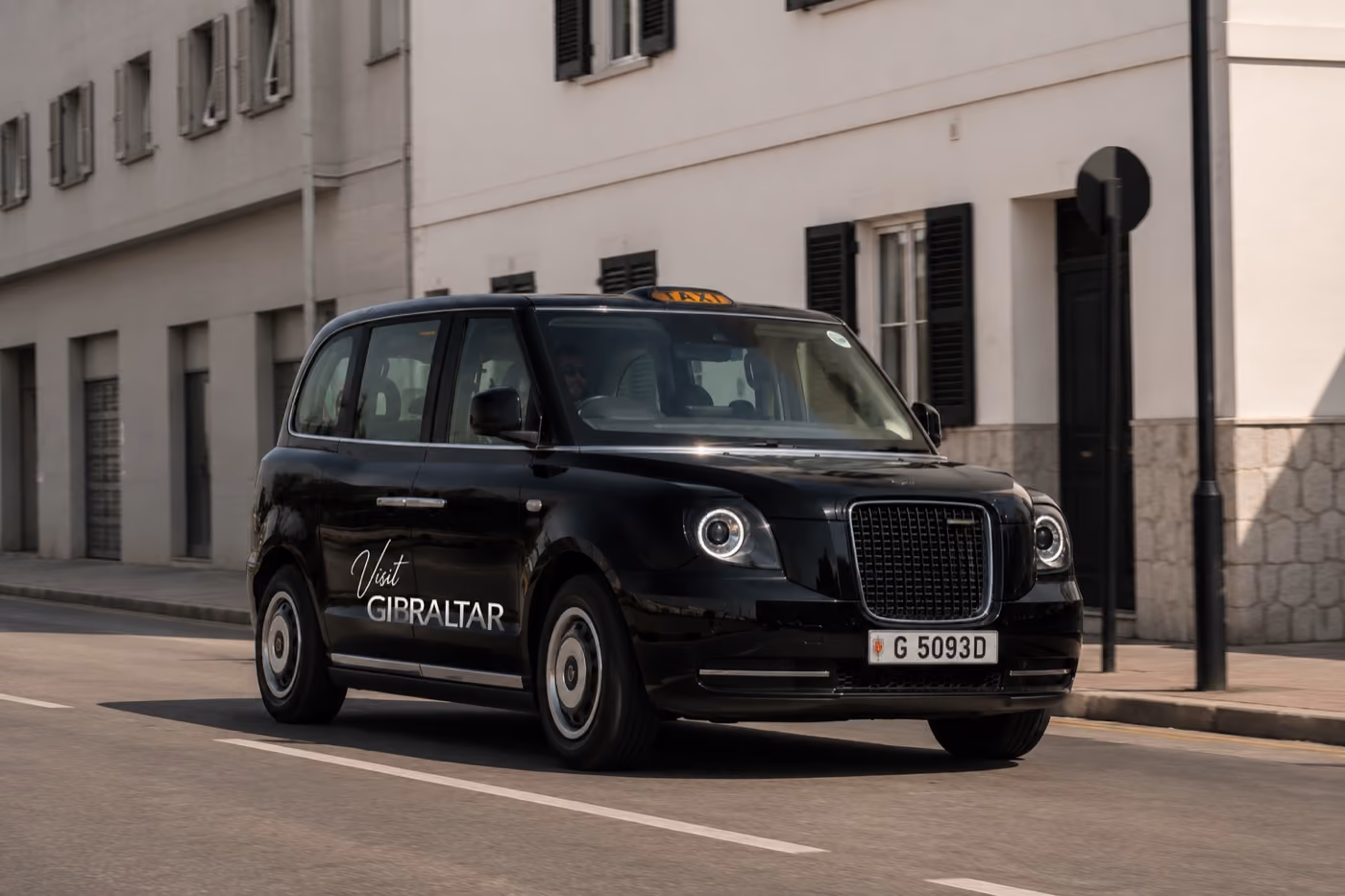 Advertising on a Gibraltar taxi