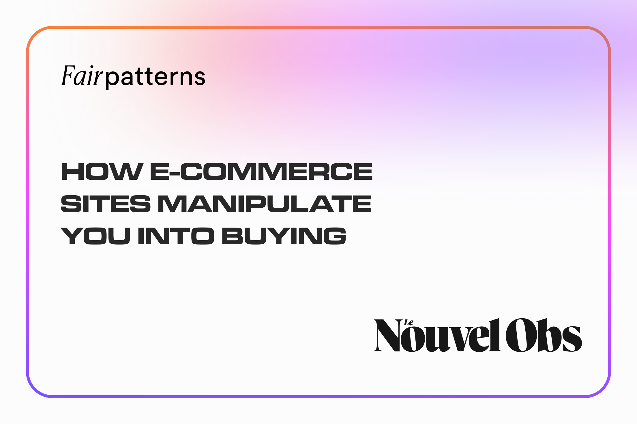 How e-commerce sites manipulate you into buying