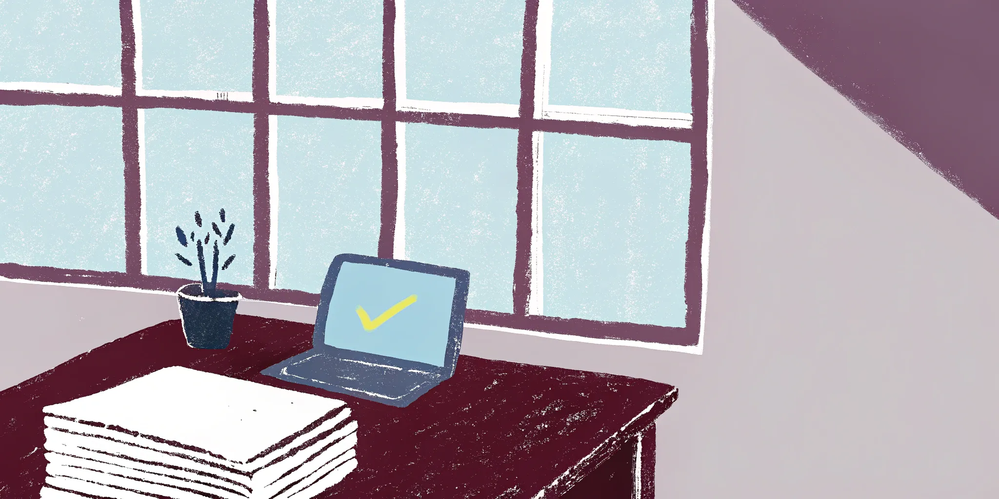 Laptop showing a successful tenant background credit check on a desk with reports.