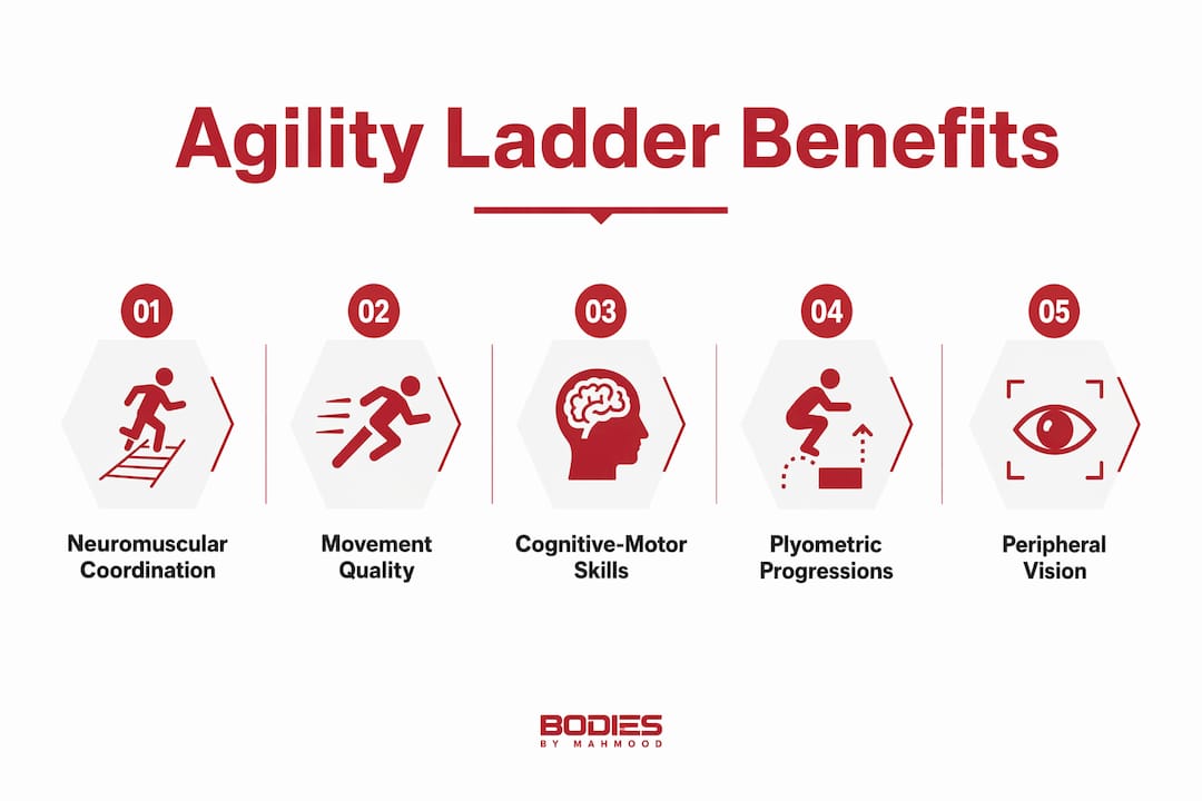 Infographic showing agility ladder benefits hierarchy