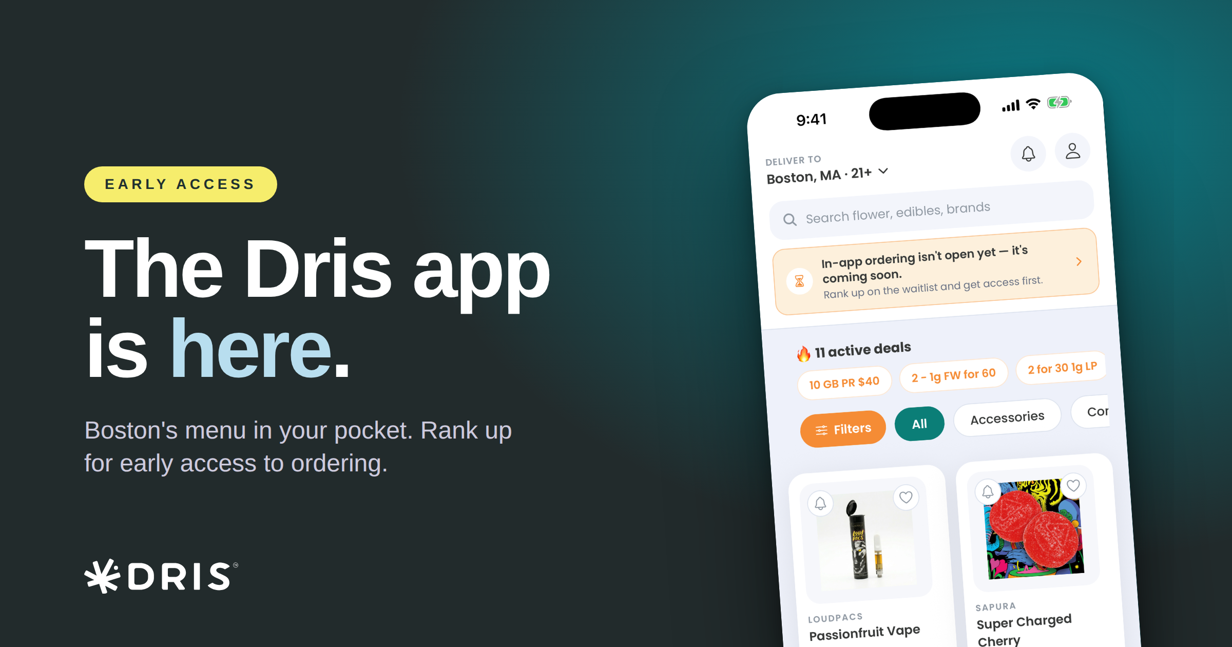 Early Access to the Dris Weed Delivery App