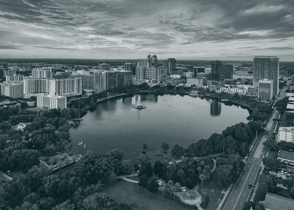aerial view of orlando, florida