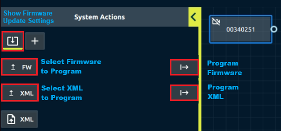 The System Actions panel on Graph View's System subtab