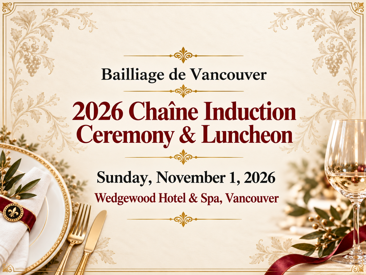 2026 Chaîne Induction Ceremony & Luncheon