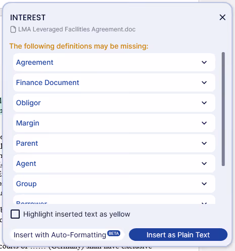 Showing the 'Select as plain text' option