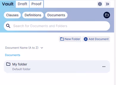 Showing 'My Folder'
