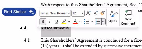 Highlighted text with a 'Find Similar' button