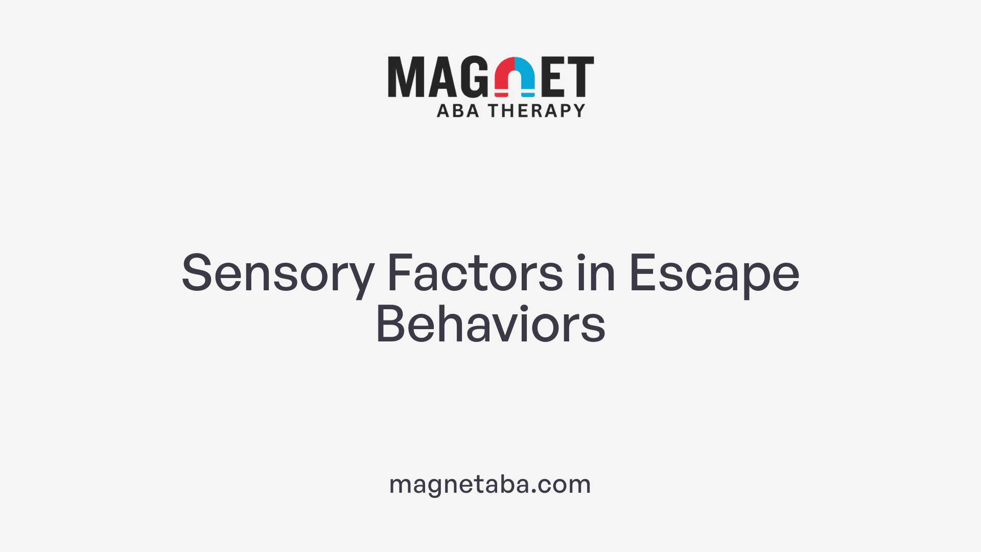 Sensory Factors in Escape Behaviors