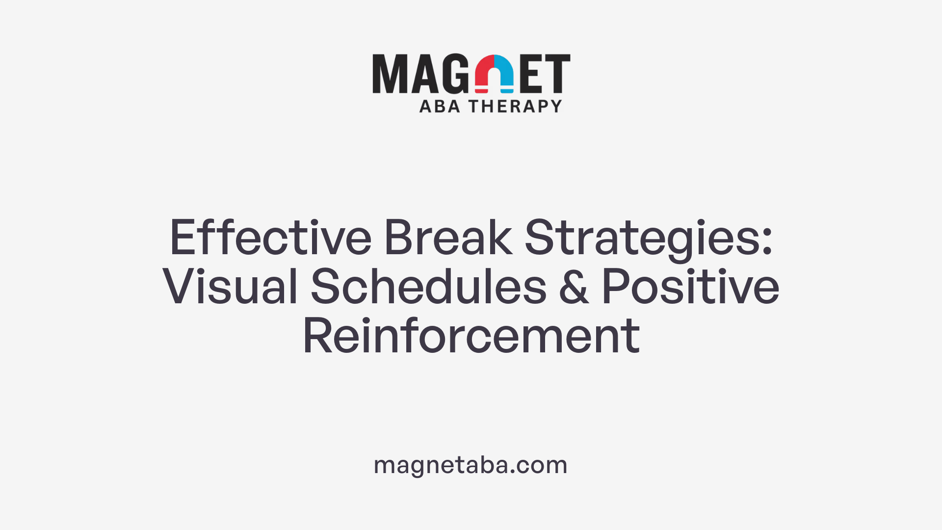 Effective Break Strategies: Visual Schedules &amp; Positive Reinforcement