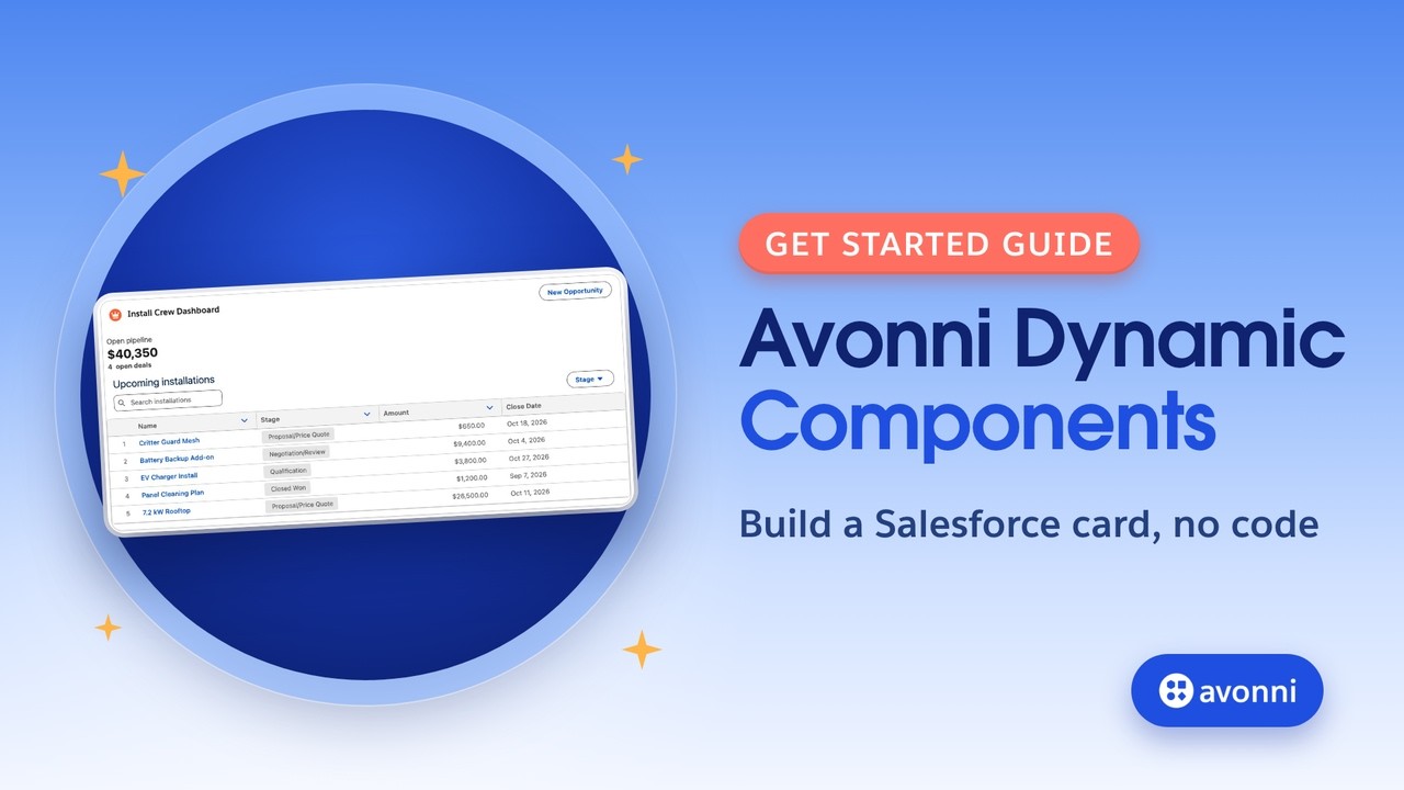 Get Started with Avonni Dynamic Components for Salesforce