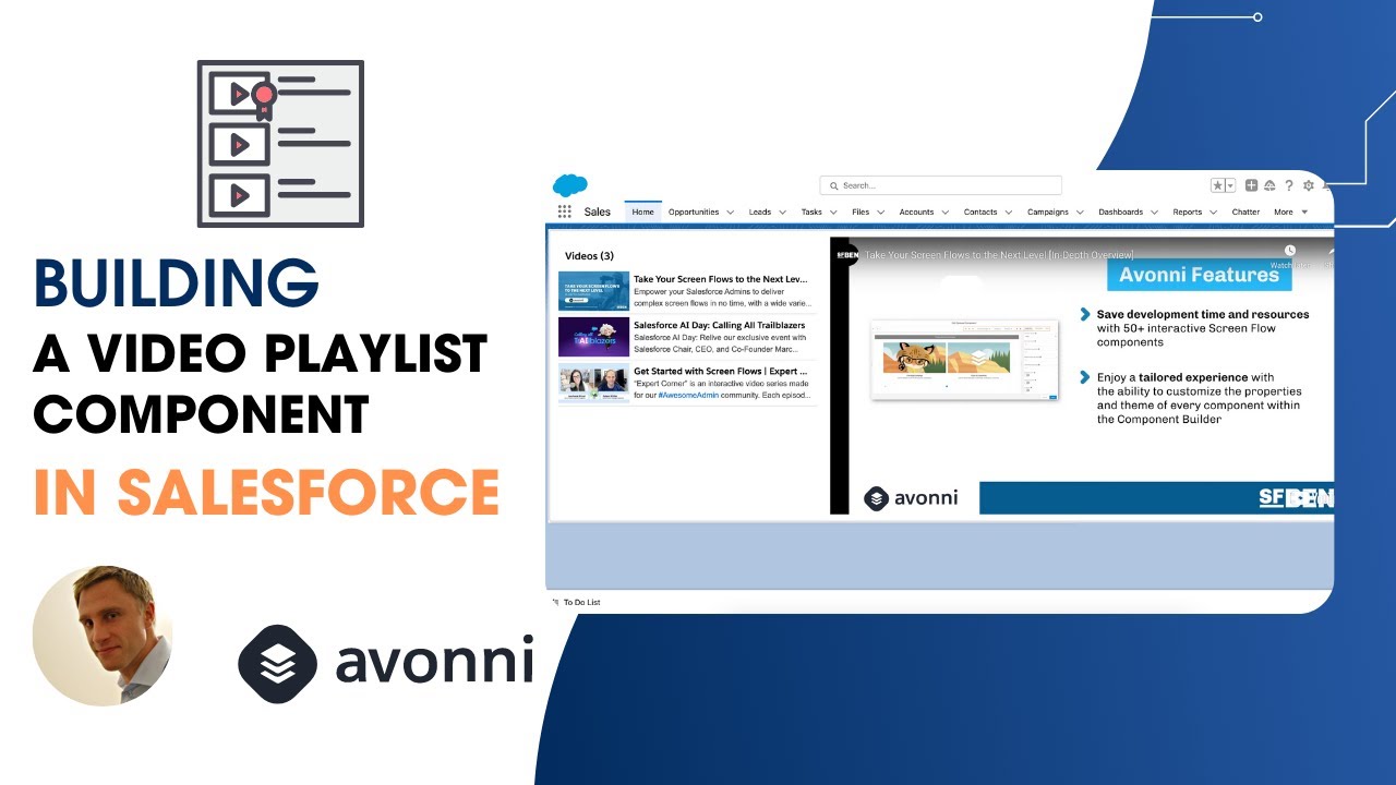Create an Interactive YouTube Playlist in Salesforce Screen Flows: No Code with Avonni Components