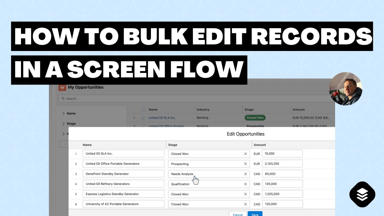 How to Bulk Edit Salesforce Records in Flows Using Avonni Data Table