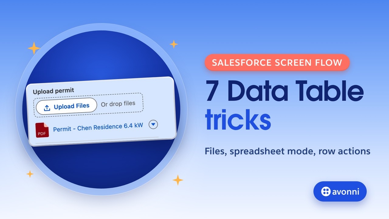 7 Avonni Data Table Tricks for Salesforce Screen Flows