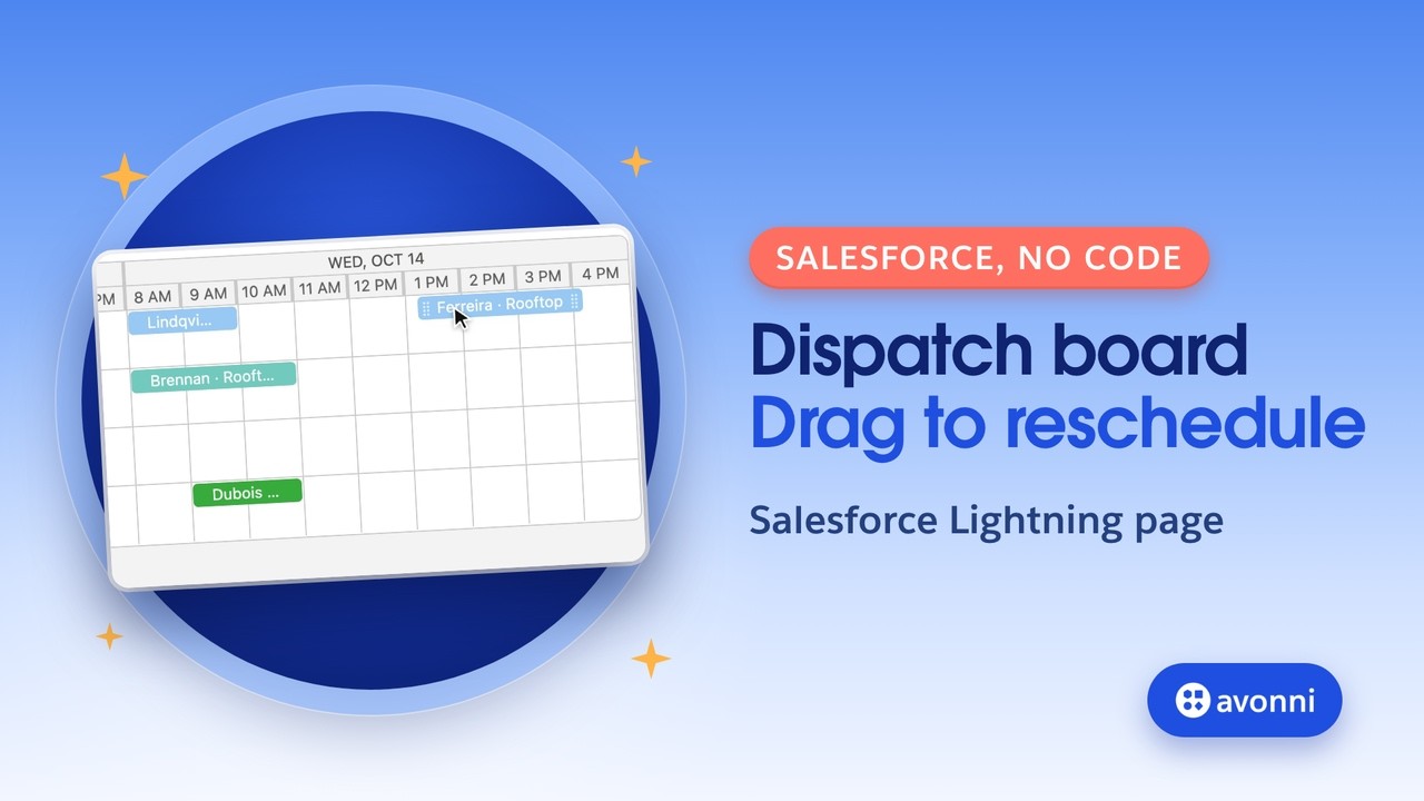 How to build a drag-and-drop dispatch calendar in Salesforce (no code)
