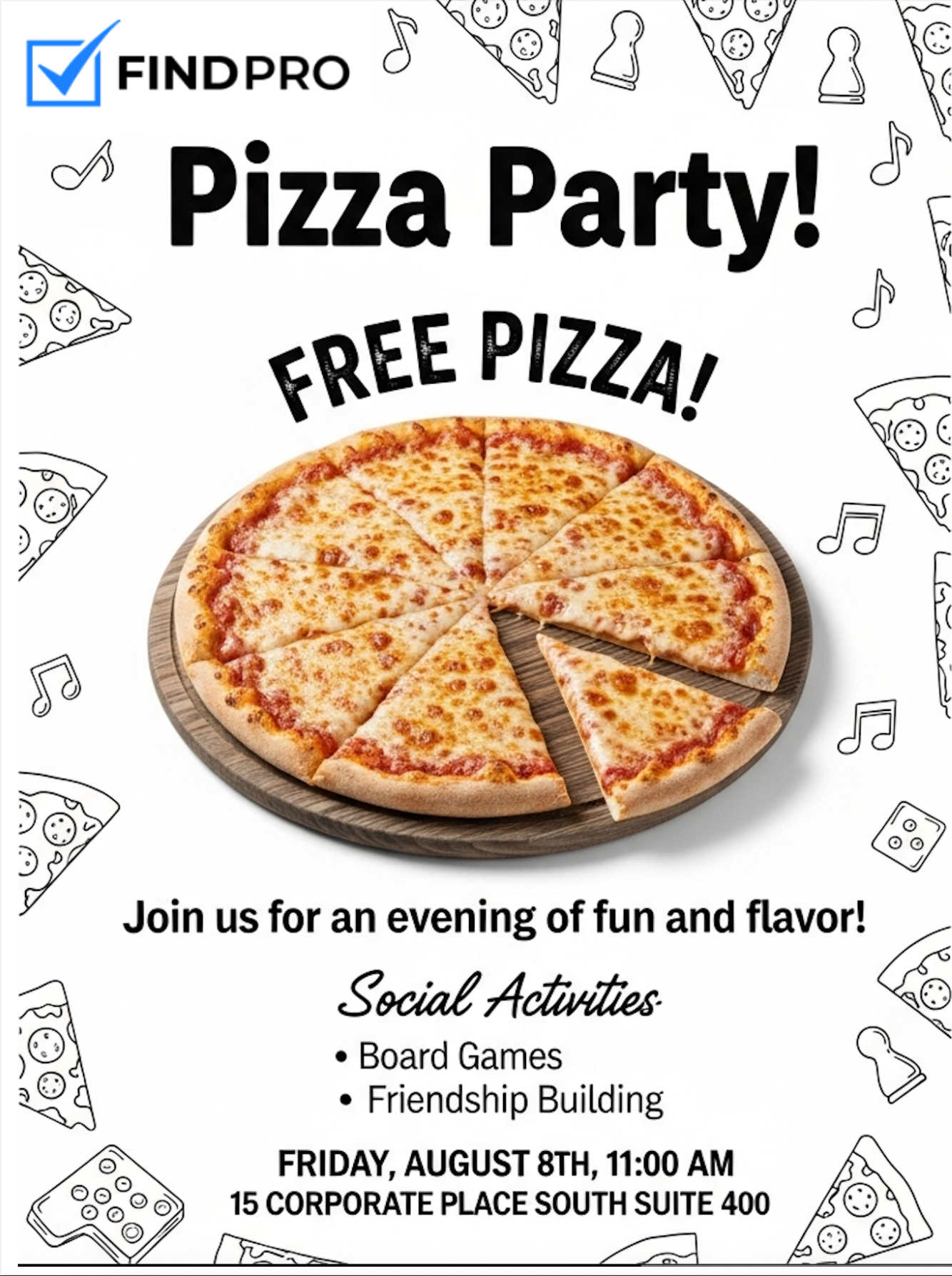 Social Event Pizza Party Aug. 8 11-3pm
15 Corporate pl s suite 400 piscataway