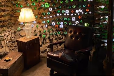 Unique Interior room with lamp and sofa