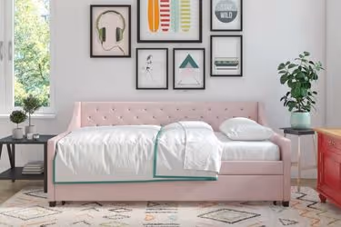 Novogratz Her Majesty Upholstered Daybed with Trundle